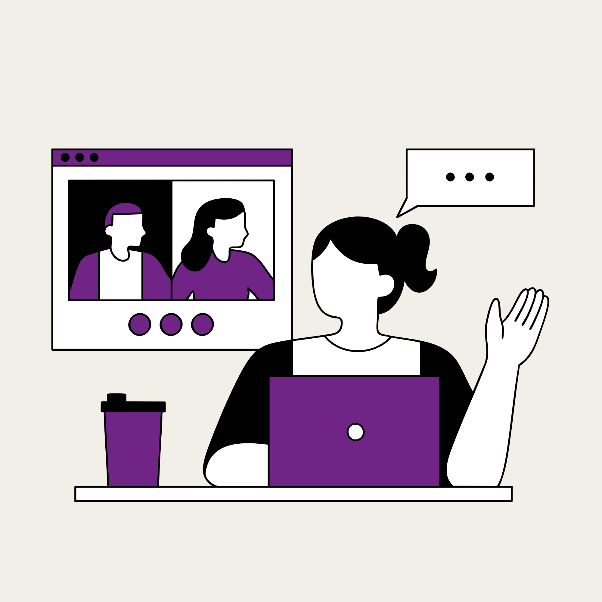 A sales professional joining a qualified video call